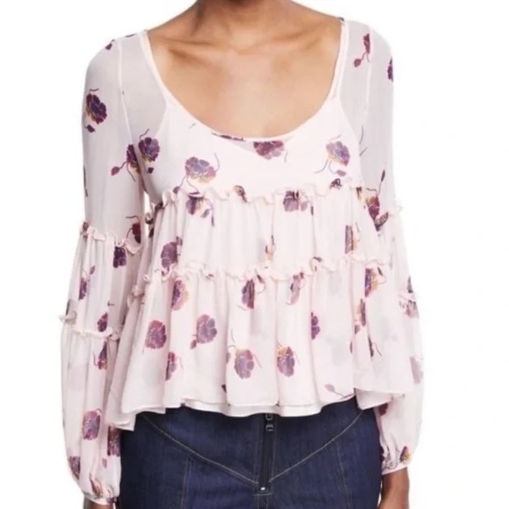 CINQ A SEPT 100% Silk Blouse M